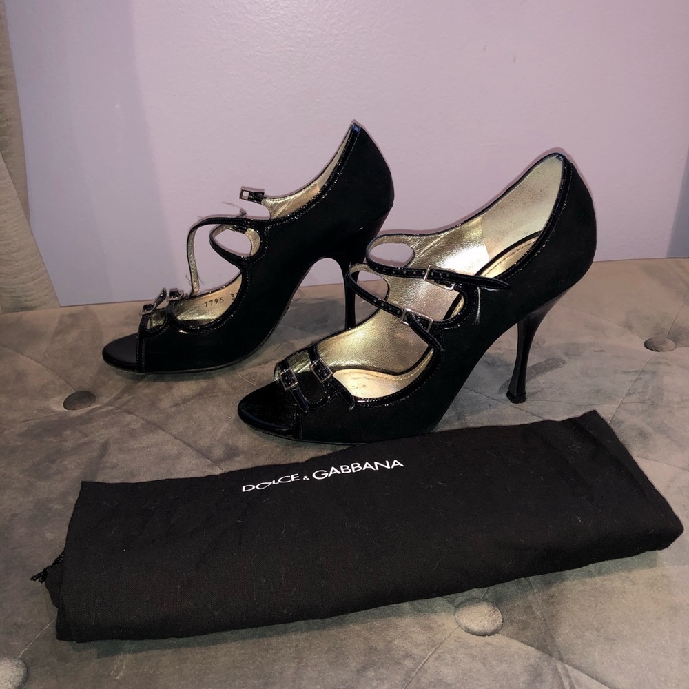 Vintage Dolce & Gabbana Sued Heels - Picture 3 of 7